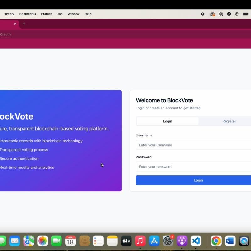 Blockchain Voting Platform using React, Node.js & Ethereum